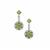 Nanshan Peridot Earrings with White Zircon in Sterling Silver 4.15cts