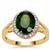 Chrome Diopside Ring with Diamond in 14K Gold 2.63cts