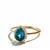 Blue Topaz & White Zircon 9K Gold Ring
