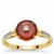 Lehrer TorusRing Rajasthan Garnet Ring with Diamond in 9K Gold 1.85cts