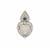Natural Moonstone, Ceylon Blue Sapphire Pendant with White Zircon in 9K Gold 1.95cts