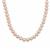 Pink Cultured Pearl Necklace in Gold Plated Sterling Silver (6mm)