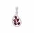 Rajasthan Garnet Pendant in Sterling Silver 1.30cts