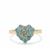Ice Blue Diamond Ring in 9K Gold 1ct