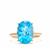 Swiss Blue Topaz Ring in 9K Gold 7cts