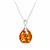 Baltic Cognac Amber Slider Necklace in Sterling Silver (30 x 23mm)