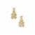 Natural Canary Diamonds Earrings in 9K Gold 0.53ct