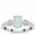Gem-Jelly™ Aquaprase™ Ring with White Sapphire in Sterling Silver 1.25cts