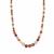Multi-Colour Moonstone Necklace in Sterling Silver 164.70cts