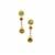Ambilobe, Morafeno Sphene Earrings with White Zircon in 9K Gold 1.65cts