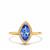 AAA Tanzanite Ring with Diamonds in 9K Gold ATGW 0.98cts