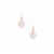 Morganite Earrings in Rose Gold Tone Sterling Silver 6.45cts