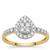 Diamonds Ring in 9K Gold 0.54ct