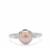 Pink Cultured Pearl Ring with White Zircon in Sterling Silver (8mm)