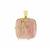 Strawberry Quartz Pendant with White Zircon in Gold Tone Sterling Silver 34.25cts