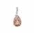 Araçuaí Topaz, Aquaiba™ Beryl Pendant with White Zircon in Sterling Silver 13.95cts