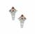 Multi Colour Gemstones Earrings in Sterling Silver 0.60ct