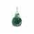 Aquaprase™, Zambian Emerald Pendant with White Zircon in Sterling Silver 10.80cts