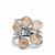 Galileia Morganite Ring with White Zircon in Sterling Silver 5.52cts