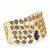 Sar-i-Sang Lapis Lazuli Bangle with Pink Flash Labradorite in Gold Plated Sterling Silver 34.95cts 