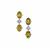 Ambilobe Sphene Earrings with White Zircon in Sterling Silver 2.35cts