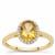 Heliodor Ring with White Zircon in 9K Gold 1.20cts