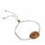 Peach Moonstone Slider Bracelet in Sterling Silver 16.50cts