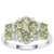 Red Dragon Peridot Ring with White Zircon in Sterling Silver 1.52cts