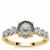 Lehrer TorusRing Montana Sapphire Ring with Diamond in 18K Gold 1.20cts