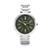 Silver Case, Green Dial Watch With adjustable Alloy Chain Analog Display (HC21) (Lww-Alc-iv-040707)