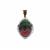 Ruby Zoisite Pendant with Almandine Garnet in Sterling Silver 16.35cts