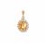 Kaduna Canary and White Zircon Pendant in 9K Gold 2.29cts