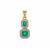 Panjshir Emerald Pendant with Diamonds in 18K Gold 1.25cts