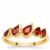 Songea Red Sapphire Ring in 9K Gold 1.25cts