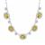 Caribbean Amber Necklace with White Zircon in Sterling Silver 4cts