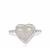 Type A Lavender Jadeite Ring with White Topaz in Sterling Silver 4.15cts