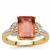 Blush Tourmaline Ring with Diamonds in 18K Gold 3.75cts