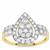 GH Diamonds Ring in 9K Gold 1cts