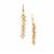 Naturally Peach Cultured Pearl Earrings in Gold Tone Sterling Silver (5mm)