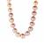 Naturally Orchid Edison Cultured Pearl Graduated Necklace in Gold Tone Sterling Silver 