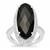 Black Spinel Ring with White Zircon in Sterling Silver 16.80cts