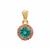 Botli Green  Apatite Pendant with Pink Tourmaline in 9K Gold 1.55cts