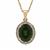 Chrome Diopside Pendant Necklace with White Diamond in 14K Gold 2.46cts