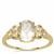 Hyalite Ring with Serenite in 9K Gold 1.55cts
