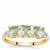 Aquaiba™ Beryl Ring with Diamond in 9K Gold 1.20cts