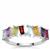 Multi Colour Gemstones Ring in Sterling Silver 1.05cts