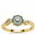 Lehrer TorusRing Montana Sapphire Ring with Diamond in 18K Gold 1cts