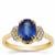 Nilamani Ring with White Zircon in 9K Gold 2.50cts