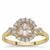 Idar Pink Morganite Ring with White Zircon in 9K Gold 1.50cts