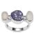 Tanzanite Ring with White Topaz in Sterling Silver 6.61cts